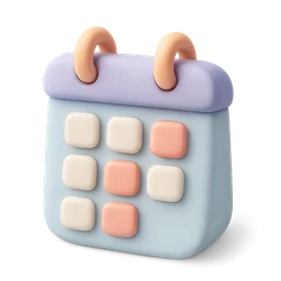 Calendario con tres meses marcados, duración del curso completo